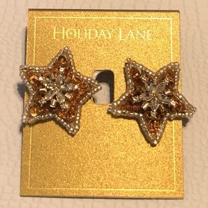 Macy’s holiday lane earrings brand new never worn.